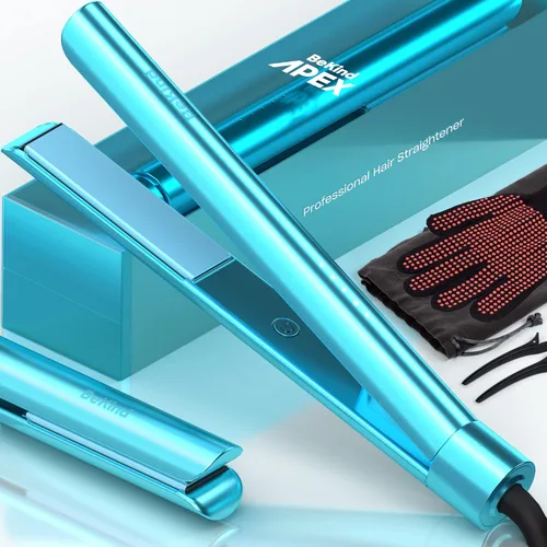 Bekind Apex Plancha Alisadora de Cabello 2 en 1 | Plancha Alisadora y Rizadora de 1" 460°F para Todos los Peinados | Tecnología UltraSmooth | Azul