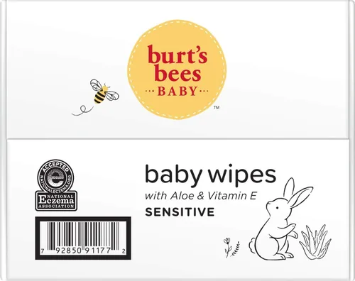 Miniatura 20 de Burt's Bees Toallitas para bebés, sin perfume naturales para pieles sensibles con aloe y vitamina E - 72 toallitas para bebés - Paquete de 10