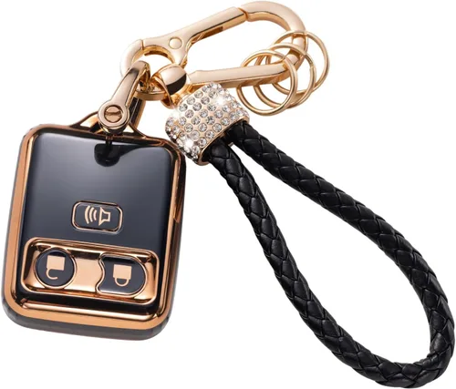 Miniatura 11 de Gematay Funda protectora para llavero VW Volkswagen con cordón para llavero, compatible con VW Jetta Golf Polo MK7 Passat Beetle Smart Key Case