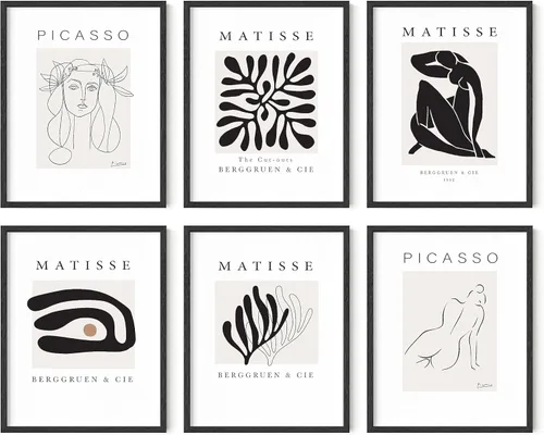 Miniatura 15 de HAUS AND HUES Henri Matisse y Picasso - Juego de 6 pinturas famosas, sin marco, 11 x 14 pulgadas Sin títulos