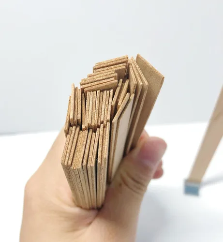 Miniatura 3 de 120 mechas de madera para velas, madera natural de 0.039 pulgadas de grosor con calcomanías de mecha y clips para hacer velas de bricolaje
