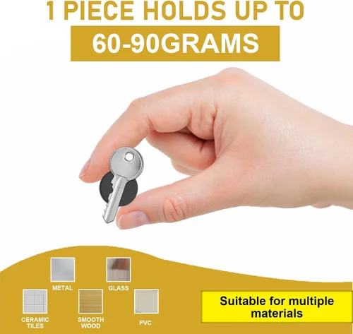 Miniatura 3 de 36 paquetes, imanes redondos con puntos despegables y adhesivos, (Diámetro 2.03 cm x 0.2 cm de grosor) Cintas magnéticas precortadas con respaldo