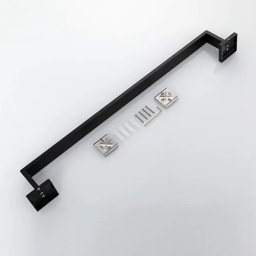 Miniatura 7 de TASTOS Toallero individual negro de 23.6 pulgadas, barra de toalla de baño de acero inoxidable SUS 304 resistente, soporte para toallas de cocina