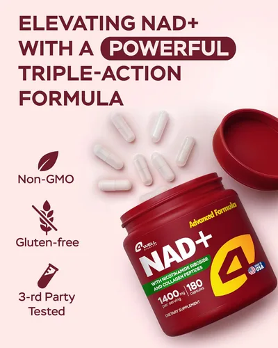 Miniatura 8 de Alternativa de Suplemento NMNH – Suplemento NAD de 1400 mg Apoya el Complejo de Envejecimiento Saludable con Ribósido de Nicotinamida, Péptidos
