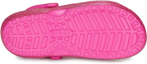 Miniatura 8 de Crocs Zueco de corazón con purpurina rosa con forro clásico unisex para adultos