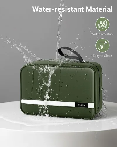 Miniatura 4 de Bolsa de aseo Maliton para hombres y mujeres Bolsa de aseo de viaje Bolsa de aseo colgante Organizador de higiene con 4 compartimentos Bolsa