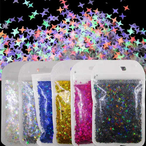 Miniatura 10 de LoveOurHome 2.12 oz con forma de mariposa, copos de purpurina gruesos, Mylar holográfico, lentejuelas, confeti, destellos, manicura, decoración