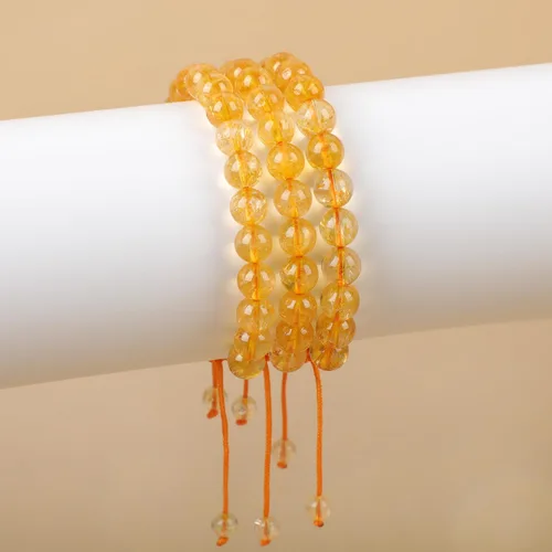 Miniatura 104 de AD Beads Pulseras de piedras preciosas unisex de 0.315 pulgadas (0.315 in), macramé curativo ajustable de 7 a 9 pulgadas Usa esta pulsera