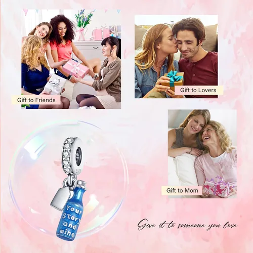 Miniatura 54 de Amufer S925 Charms for Women, compatible with Pandora Bracelets and Necklaces, Jewelry Gift