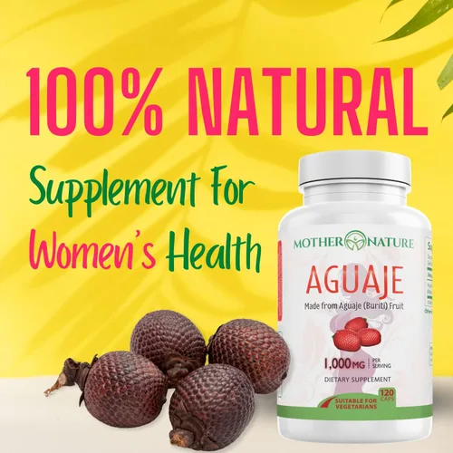 Miniatura 6 de Suplemento de fruta Aguaje, 0.017 oz x 100 cápsulas veganas, la fruta mágica para las mujeres, realza las curvas, equilibrante hormonal, cosecha