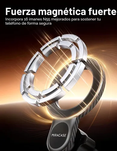 Miniatura 3 de Miracase Soporte de coche MagSafe [magnético fuerte] 2026 soportes de teléfono manos libres para tu automóvil, soporte universal para teléfono