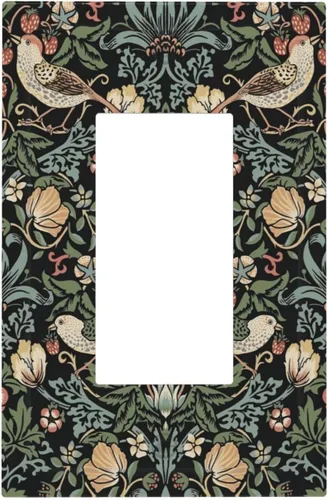 Miniatura 133 de Cubiertas Decorativas para Placas de Interruptor Bosque Primavera Hada Encantada País de las Maravillas Suelo Verde 2 Gang Cubierta de Interruptor