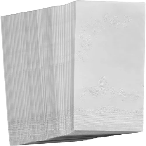 Miniatura 4 de Kingzak White Dinner 16.5 x 15 pulgadas, ocho pliegues, 2 capas, paquete de 200 servilletas, 200 unidades (39010)