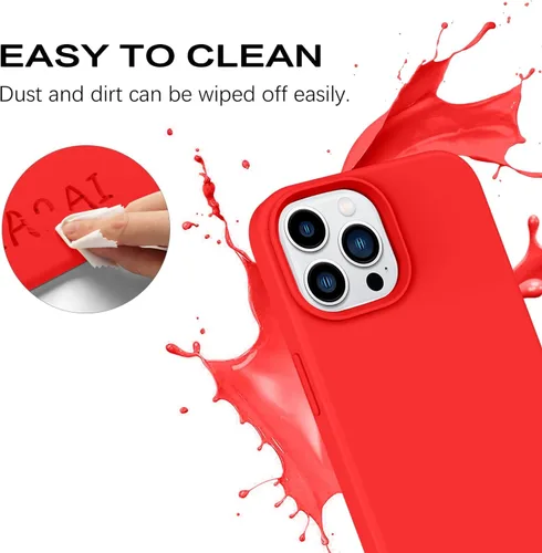 Miniatura 311 de GUAGUA Funda compatible con iPhone 17 Pro Max de 6.9 pulgadas, silicona líquida, goma de gel suave, delgada, forro de microfibra delgada