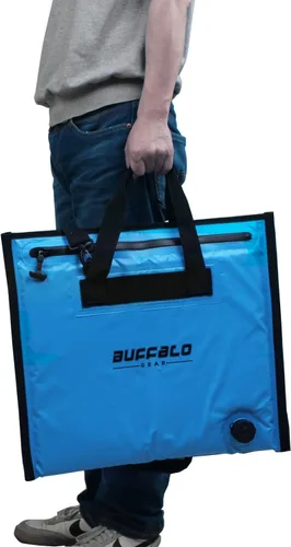 Miniatura 4 de Buffalo Gear Bolsa térmica aislada - Enfriador de cebo de 20 x 18 pulgadas, bolsa impermeable para matar peces
