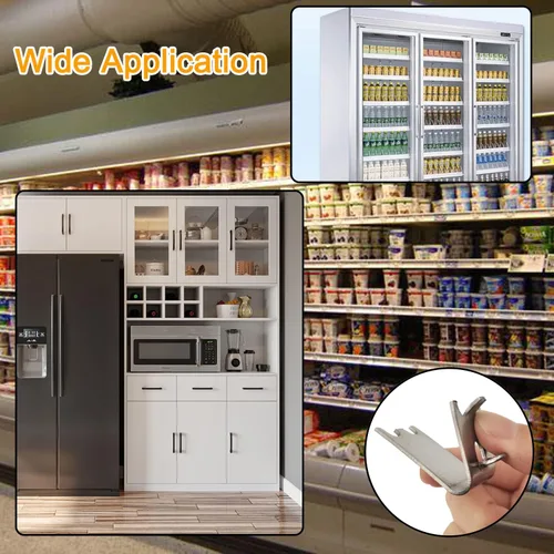 Miniatura 6 de 920158 Clip para estante del congelador, clip de acero inoxidable para estante del refrigerador, soporte de estante del enfriador del congelador