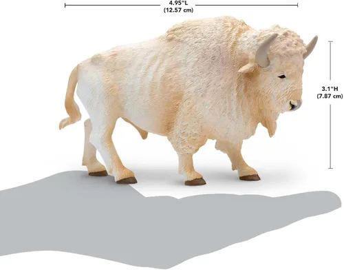 Miniatura 3 de Safari Ltd. Figura de búfalo blanco, figura detallada de plástico de 6 pulgadas, divertido juguete educativo para niños, niñas y niños a partir de 3