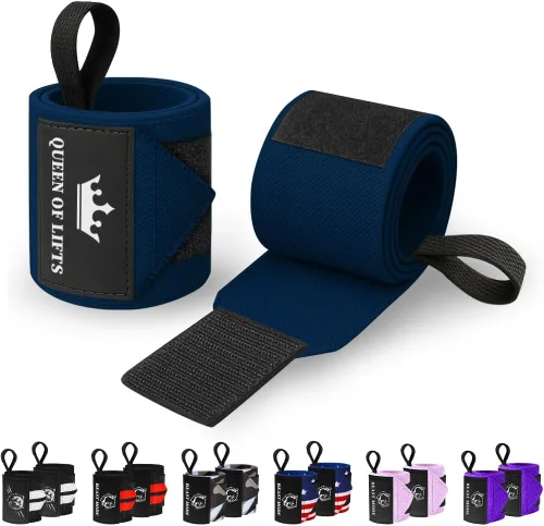 Miniatura 12 de TECEUM Weightlifting 18" & 12" Wrist Wraps with Thumb Loop – Heavy Duty Wrist Workout Braces for Men and Women – Ideal for Powerlifting, Strength