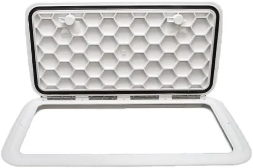 Miniatura 2 de Jim - Escotilla para cubierta de barco 581-1324-05, color blanco polar, 13 x 24 pulgadas