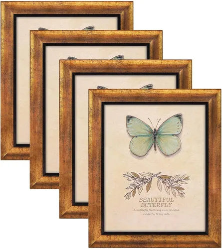 Miniatura 23 de XUANLUO Juego de 4 marcos de fotos de 4x6, estilo rústico retro con cubierta de plástico HD para montaje en pared y exhibición en mesa, regalo