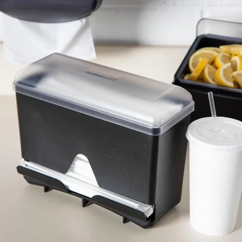 Miniatura 6 de San Jamar Dispensador de popotes junior a granel con capacidad para 250 popotes para restaurantes, comedores y comida rápida, plástico, 5 x 10.5 x