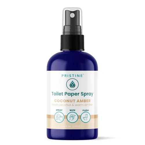 PRISTINE Spray para Papel Higiénico - Como se Vio en Shark Tank, Alternativa Más Natural a las Toallitas de Limpieza Personal y Toallitas Húmedas