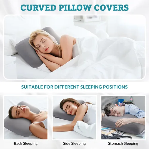 Miniatura 4 de Mindsoft Funda de almohada cervical para dormir refrescante (solo funda de almohada), funda de almohada fría transpirable para personas que duermen