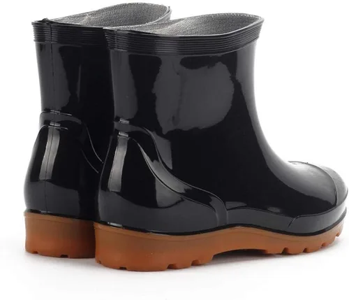 Miniatura 2 de Botas de lluvia para hombre, resistentes y antideslizantes, antideslizantes, de plástico, de cemento, botas de lluvia de tobillo