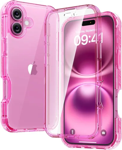 Miniatura 55 de Diaclara - Funda compatible con iPhone 11, carcasa resistente de cuerpo completo con protector de pantalla integrado sensible al tacto y Transparente