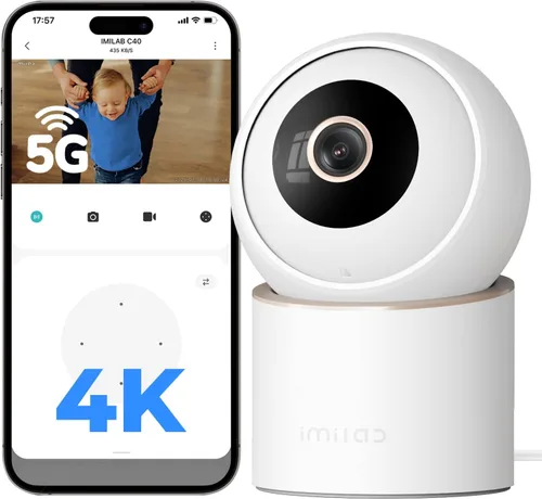 Miniatura 10 de IMILAB Cámara de seguridad 3K+3K para interiores, cámara de doble lente para mascotas/perro/bebé con aplicación Xiaomi Home, cámara de habitación
