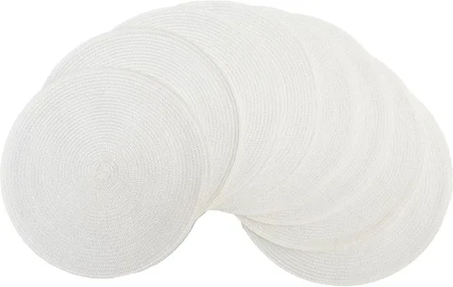 Miniatura 21 de Winknowl Juego de 4 manteles individuales redondos trenzados, lavables, tejidos resistentes al calor, para mesas de cocina, comedor, manteles Beige