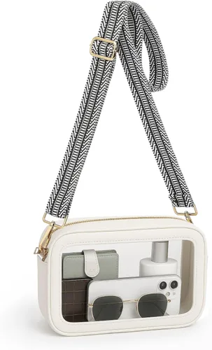 Miniatura 9 de BS-VOG Bolsa transparente para eventos de estadio, bolso transparente para mujeres, bolso cruzado aprobado por estadios para fanáticos de conciertos