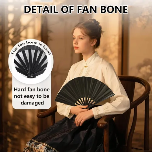Miniatura 3 de Large Folding Hand Fans (6pcs) for Line Dancing