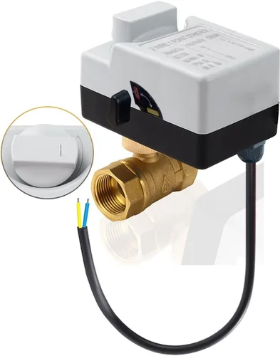Miniatura 7 de Válvula de bola motorizada, válvula de bola eléctrica de latón DN20 de 3/4", válvula de agua de 3 cables DC12V/24V con puerto estándar