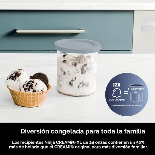 Miniatura 5 de Ninja CREAMi Deluxe - Máquina para hacer helados y postres congelados, incluye (4) recipientes de tamaño familiar de 24 oz, para helado, sorbete