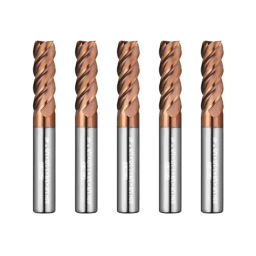 Miniatura 10 de Tools GSH Carburo Square End Mill, revestimiento ZrN, Fresa cuadrada para acero de aleación media, acero inoxidable, acero de dureza, mecanizado