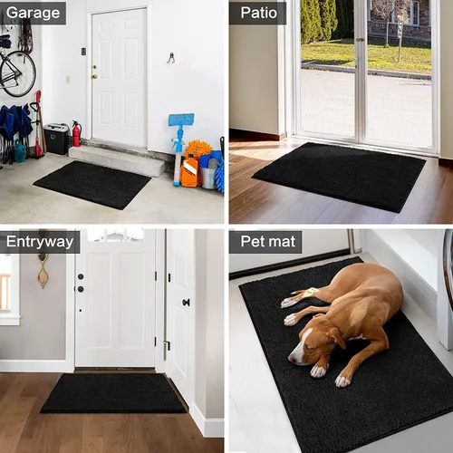 Miniatura 6 de HOMEIDEAS Tapetes para puerta de interior, 17 x 29 pulgadas, súper absorbentes, antideslizantes, para entrada, parte delantera y trasera, tapete