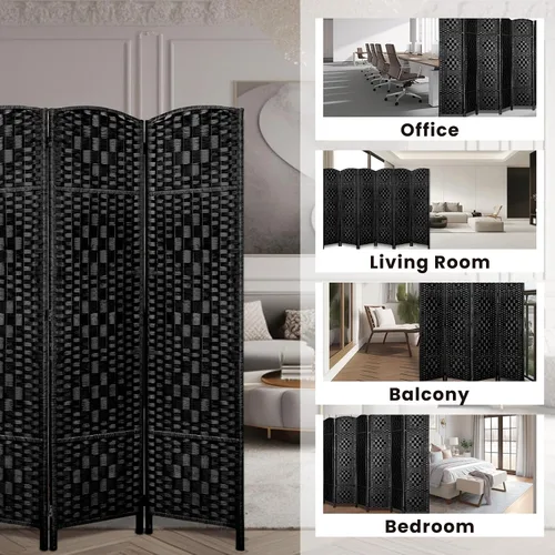 Miniatura 7 de Rose Home Fashion - Divisor de habitación, divisores de habitación de 6 pies de alto y pantallas de privacidad plegables, pantalla de privacidad