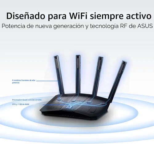 Miniatura 5 de ASUS RT-BE58U WiFi 7 BE3600 AiMesh Router Extensible, 4K-QAM, MLO, Detección AI, Puerto 2.5G, Cuatro Puertos 1G, Seguridad de Red de Grado