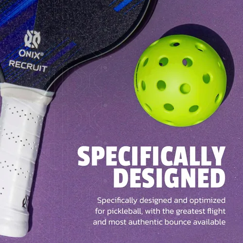 Miniatura 4 de Bolas de Pickleball Onix Fuse G2 para exterior Verde neón