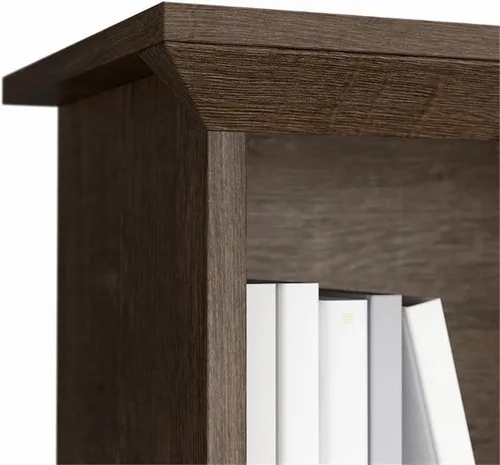 Miniatura 5 de Bush Furniture Salinas Hutch, accesorio de escritorio con estante de almacenamiento para oficina en casa, 60 W, marrón ceniza