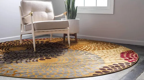 Miniatura 2 de Unique Loom Barista Collection - Alfombra moderna a cuadros, contemporánea, multicapas, Algodón, Beige/Negro