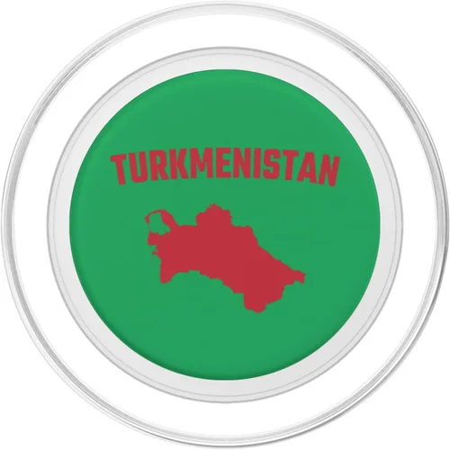 Miniatura 2 de Isolated red silhouette of a map of Turkmenistan PopSockets MagSafe PopGrip for iPhone