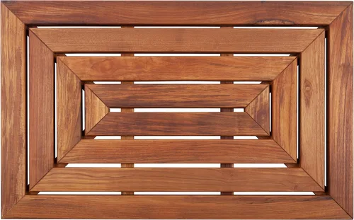 Miniatura 14 de Alfombra de ducha y baño de teca aceitada oscura de estilo nórdico con listón de extremo ancho - Para uso en interiores y exteriores - Plataforma