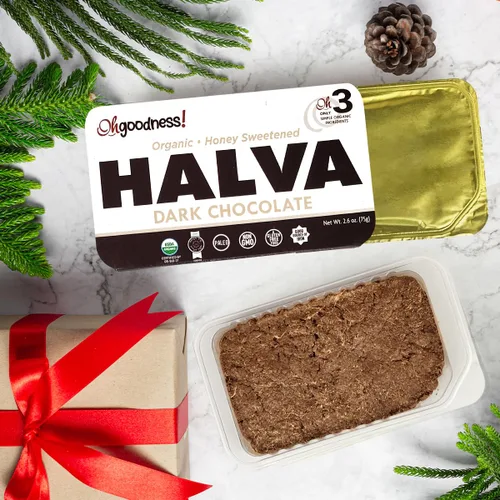 Miniatura 5 de ¡OhBondad! Halva de Miel Orgánica - Pack de 3 - Solo TRES Ingredientes Simples, Bocadillo y Postre que se Derriten en la Boca, Golosina Endulzada