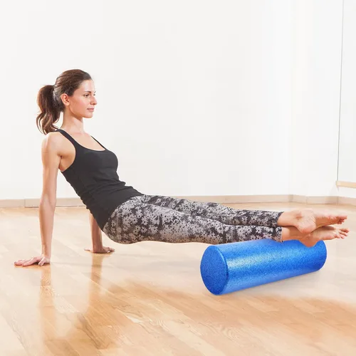 Miniatura 9 de PRETYZOOM Rodillo de columna de masaje muscular de yoga de espuma de alta densidad azul para fitness relajación corrección de postura y terapia