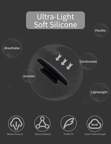 Miniatura 2 de 12 pares de almohadillas de nariz para gafas de silicona suave color negro para Costa South Point/Flagler/Ponce/Wader; para Oakley