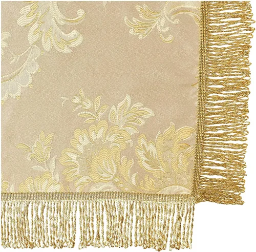 Miniatura 2 de Violet Linen Majestic Damask - Mantel con diseño de damasco, color beige, 54 x 72 pulgadas, rectangular