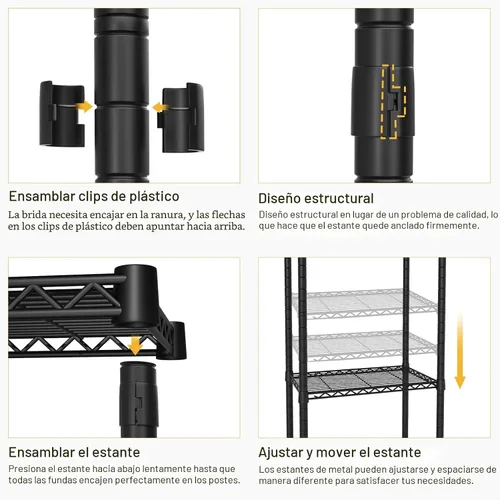 Miniatura 7 de Ulif H2 - Perchero resistente para ropa de 4 niveles independiente, estante para colgar ropa con estantes y perchas, organizador de clóset y sistema
