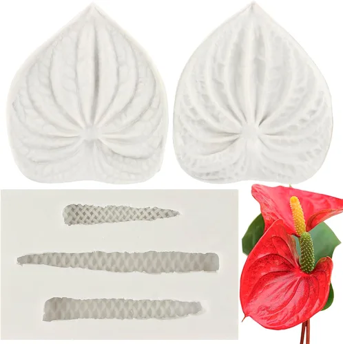 Miniatura 16 de Sijiangmold Molde de silicona para veteado de flores de goma para fondant, moldes de pasta de goma, molde de flores de peonía, moldes de orquídea